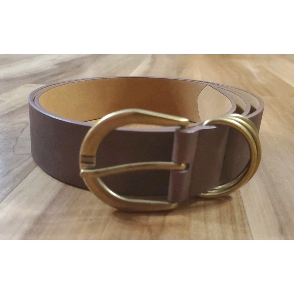 Melrose & Market Womens Belt Jean Fit Faux Leather Size Large Brown